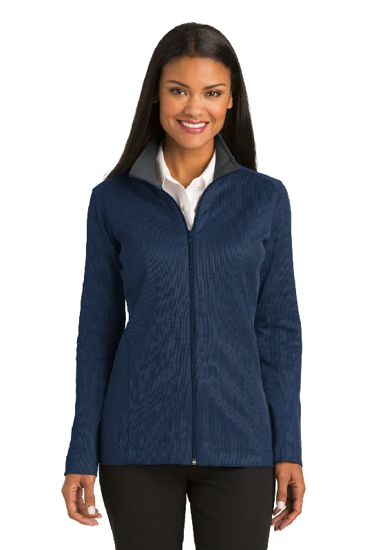 Exquisite Embroidery Port Authority Womens Full Zip Jacket - Regatta Blue