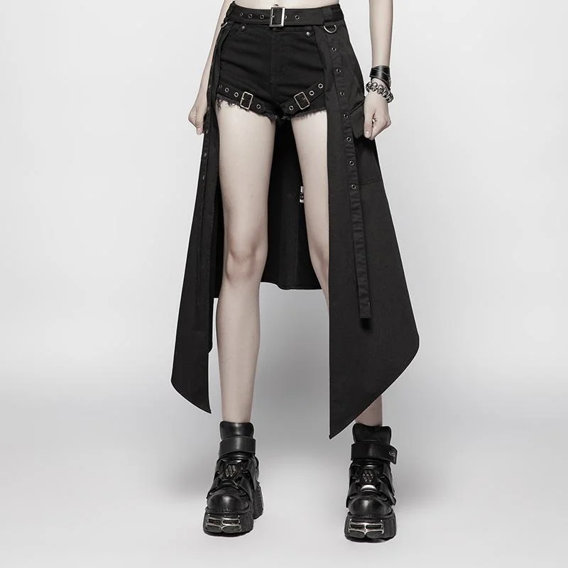 Retro Fashion Women's Punk Detachable Overskirt