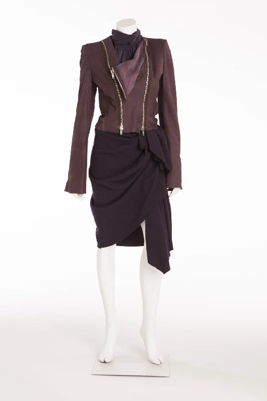 High-quality Design Haider Ackermann - Purple 3pc Blouse, Skirt and Jacket - IT 42