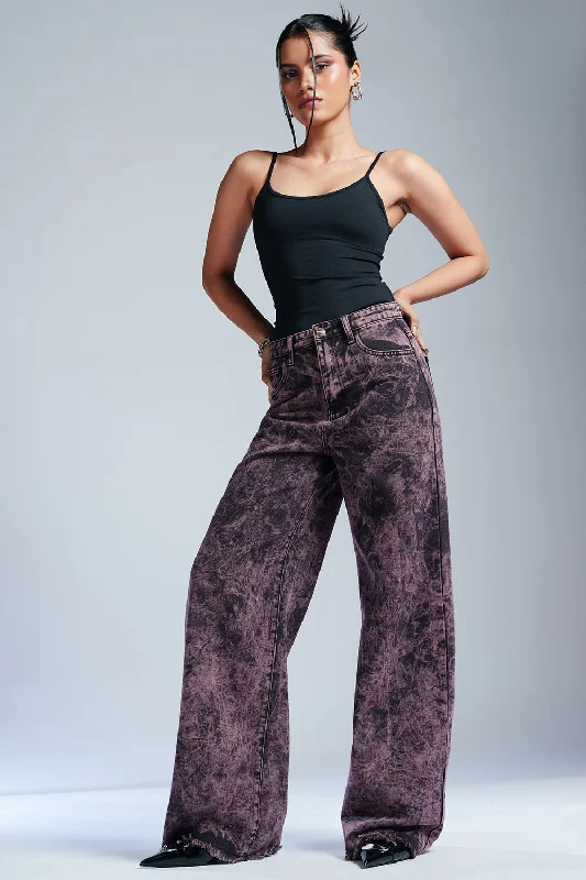 Energy Wear Purple Frenzy Straight Fit Jeans