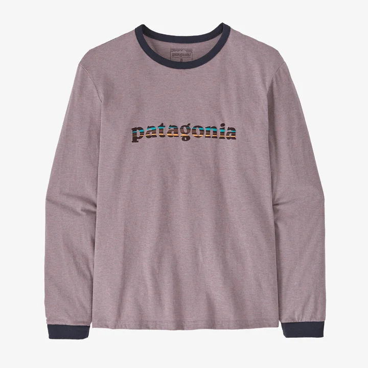 Dressing Tips Patagonia Long-Sleeved '73 Text Logo Responsibili-Tee Womens