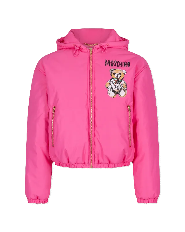 Personalized Series Teddy Bear Hooded Puffer Jacket