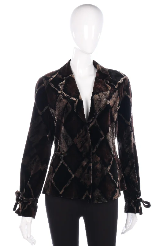 Fresh And Capable Monica Magni velvet jacket, size 14/16