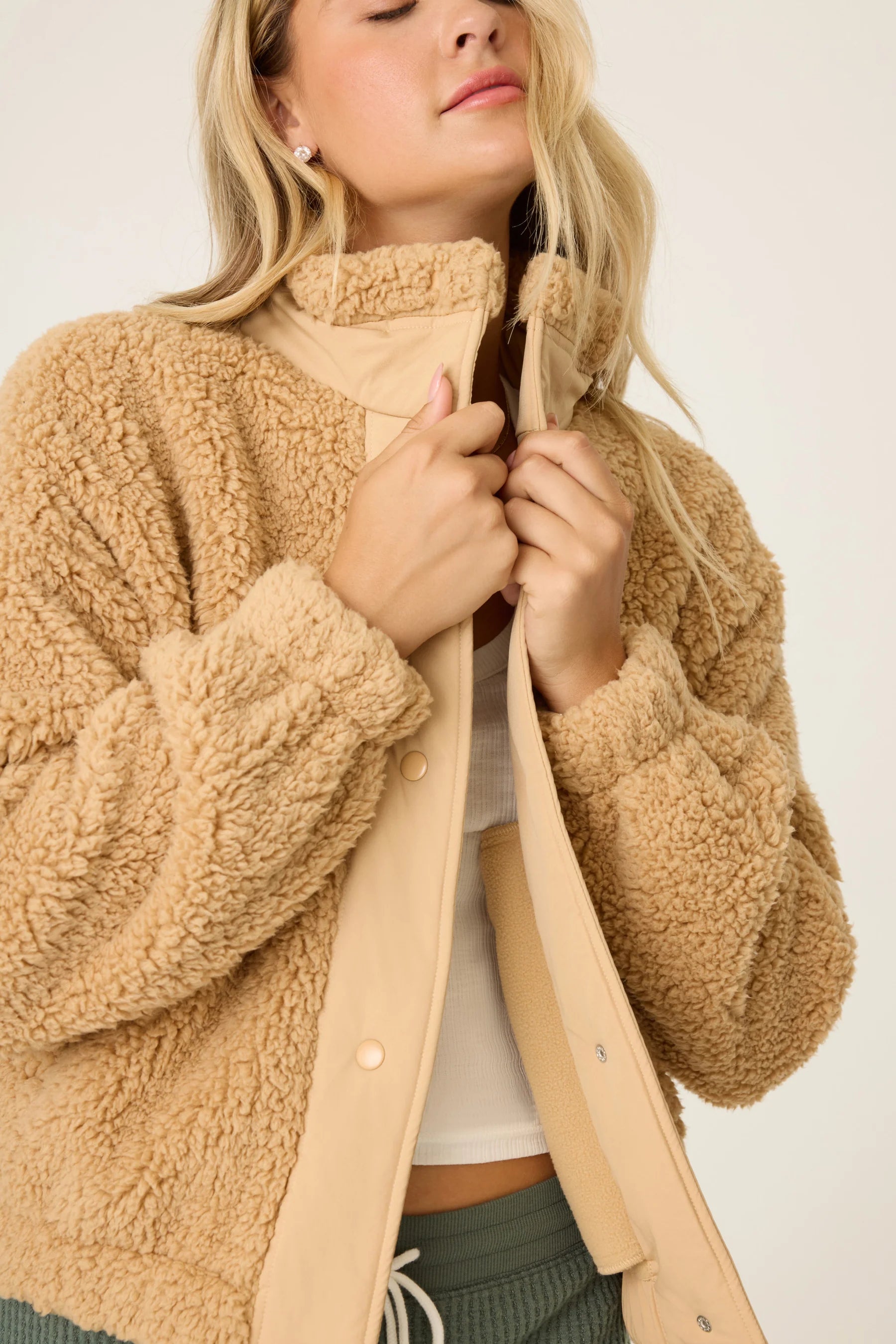 High Street Style Campfire Cozy Sherpa Jacket