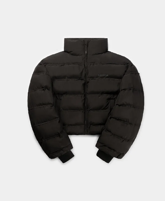 Integrated Design Black Relaxed Short Puffer