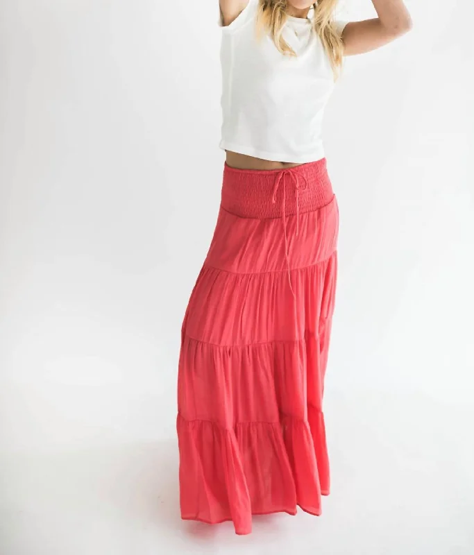 High-quality Styles Alara Maxi Skirt In Coral