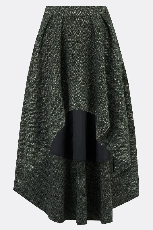 Youthful Style ROXANA SKIRT IN HERRINGBONE TWEED