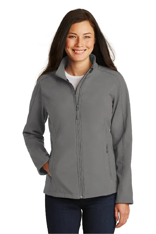 Must-have For Autumn And Winter Port Authority Womens Core Wind & Water Resistant Full Zip Jacket - Deep Smoke Grey