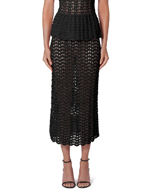 Personalized Design Carolina Herrera Crochet Pencil Skirt