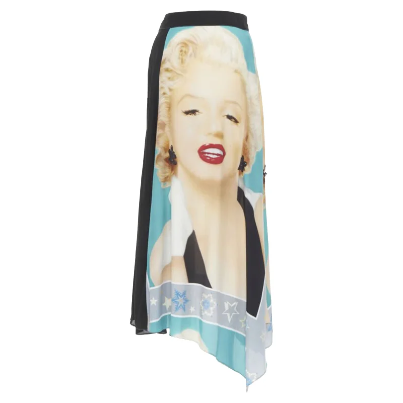 Goddess Outfit Loewe Pop Art Lady Portrait Photo Print Crystal Embellished Skirt