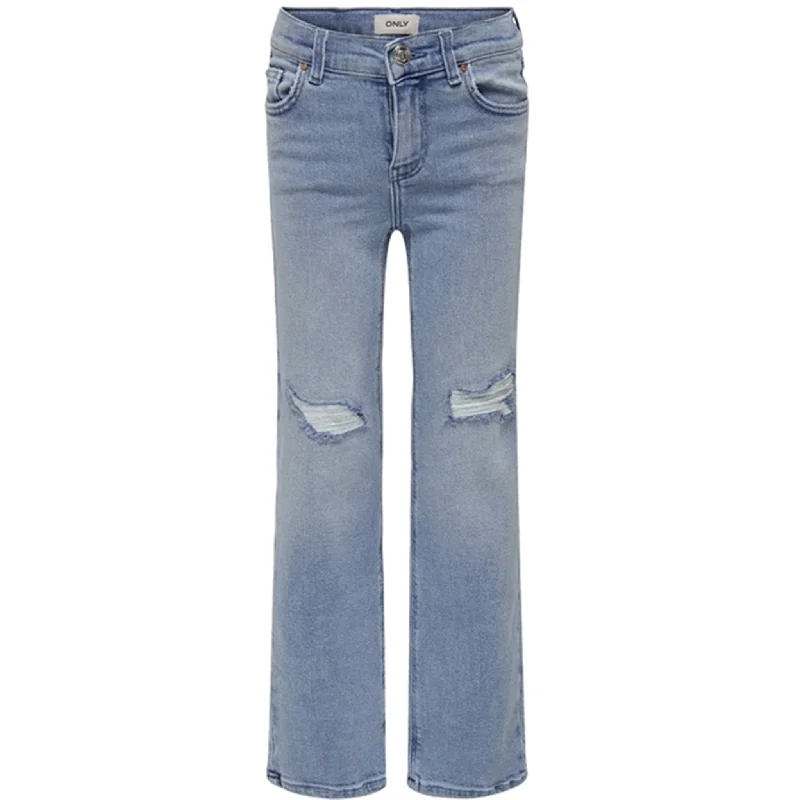 High Street Style Kids ONLY Light Blue Denim Juicy Wide Leg Denim Jeans