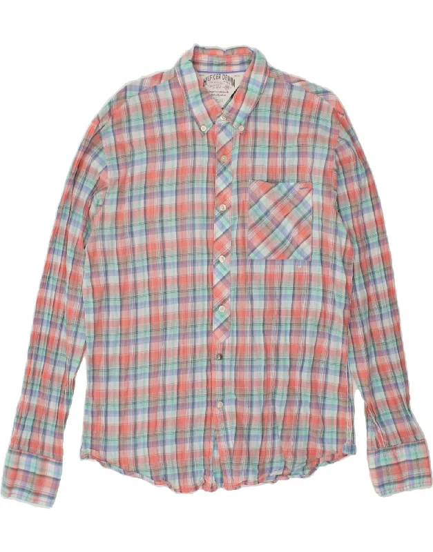 Fashionable In The Times TOMMY HILFIGER Womens Shirt UK 16 Large Multicoloured Check Cotton