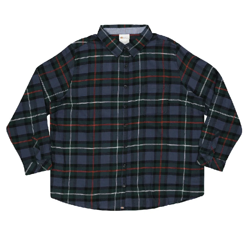 New Products Dickies - Women's Long Sleeve Plaid Flannel Shirt (Plus Size) (FLW075A1W)