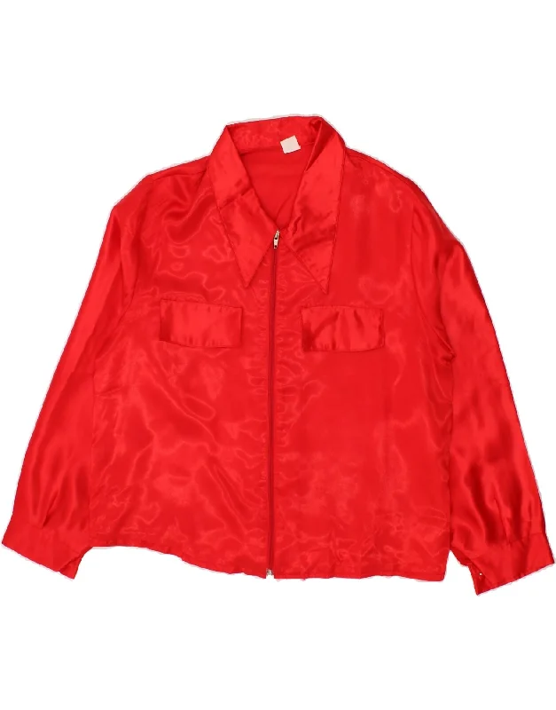 Elegant And Charming VINTAGE Womens Shirt Blouse UK 18 XL Red