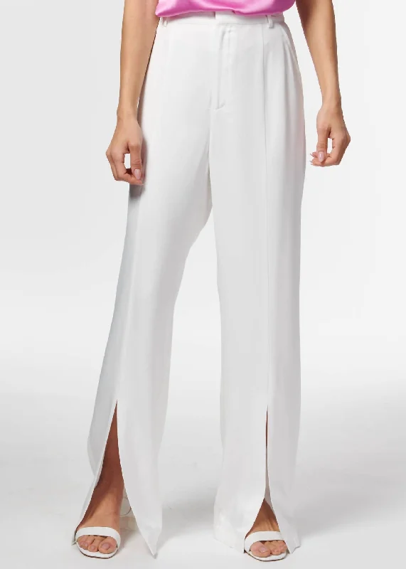 Elegant Wear Amelie Twill Pant In White