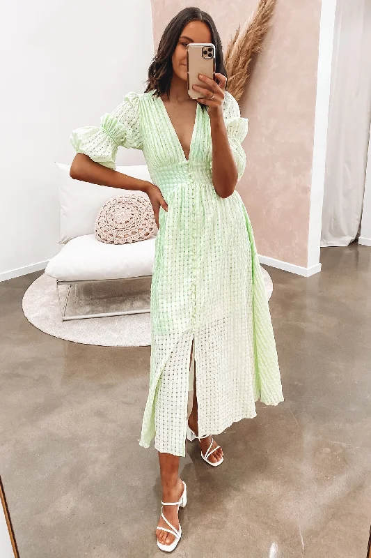 Retro Fashion Kenzi Maxi Dress Green