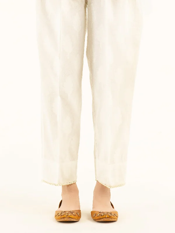 Fashion And Simplicity Embellished Jacquard Trousers