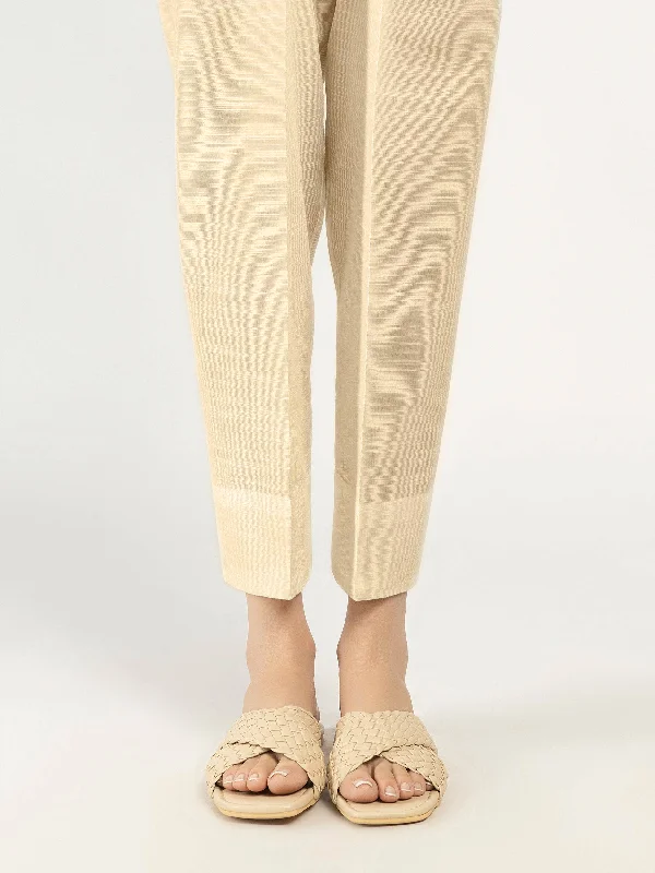 British Style Plain Khaddar Trousers