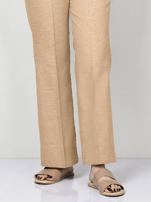 Retro Design Plain Khaddar Trouser