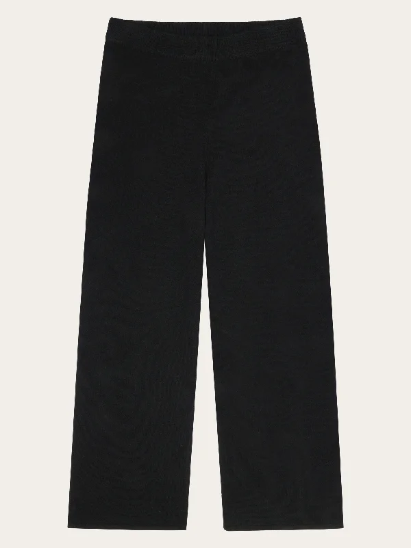 Leisure Sports POSEY wide mid-rise knitted pants - RWS - Black Jet