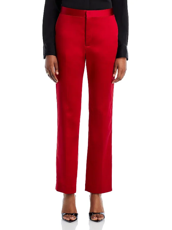 Dressing Tips Rebel Womens Satin High Rise Dress Pants