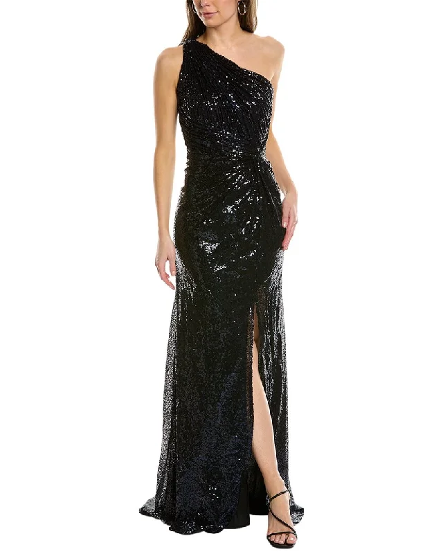 Fashion Classic Rene by Rene Ruiz Collection One-Shoulder Sequin Gown