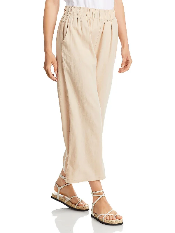 Elegant Series Womens High Rise Knit Wide Leg Pants