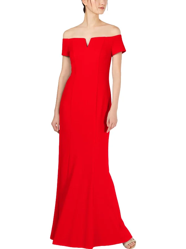 Trendy Items Womens Off-The-Shoulder Long Formal Dress