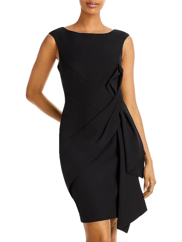 Elegant Design Womens Side Bow Cap Sleeve Cocktail Dress