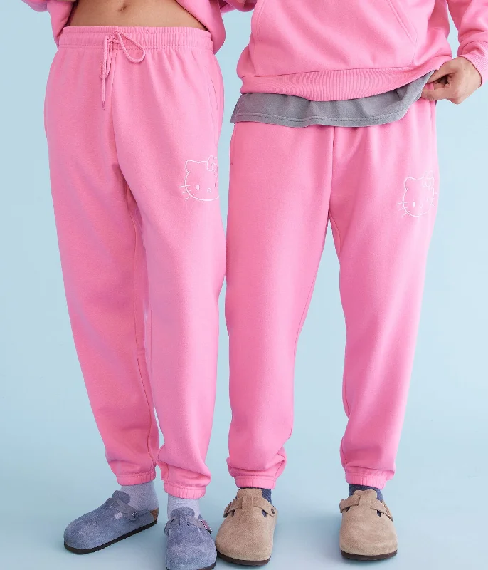 Leisure Sports Aeropostale Hello Kitty Embroidered Face Jogger Sweatpants