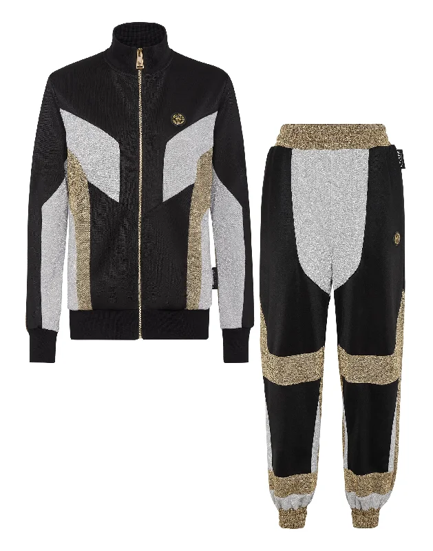 Luxury Style Jogging Set: Zip-up Jacket + pants Statement