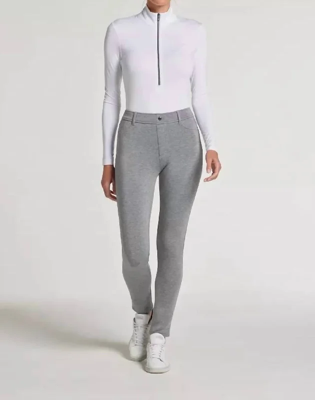 Free And Comfortable Luella Pant In Heather Grey