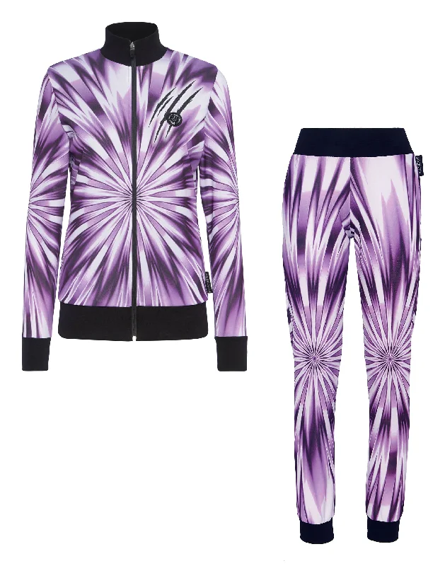 Unique Prints Tie-dye Jogging Tracksuit: Top/Trousers Scratch