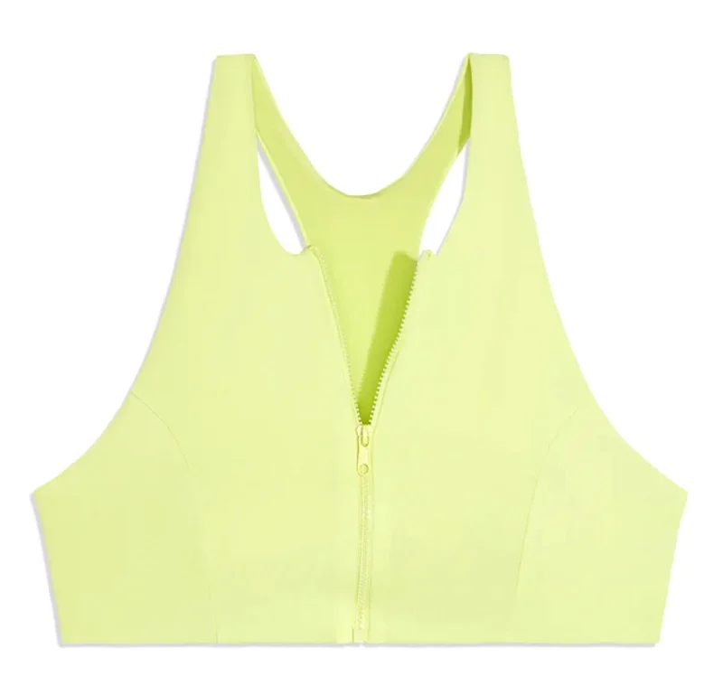 Elegant Wear Women's Zip Front Racerback Top In Bounce